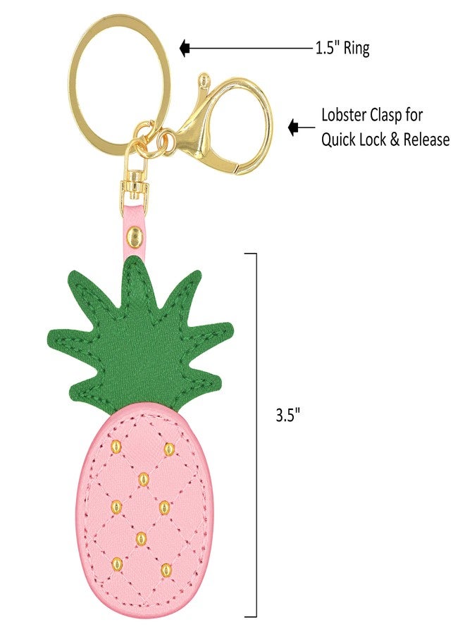 Great 1 Pink Pineapple Keychain Pendant Charm with Key Ring and Clasp - Keys, Cars, Handbags, Backpacks, Luggage, and Gifts - Image 3